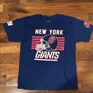 Rolling Stones New York Giants Blue Graphic T-Shirt